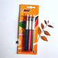 BIC - Limited Edition Shine Metallic Barrels - 4 Colours Ballpoint Pens 1.0 mm - Pack of 3