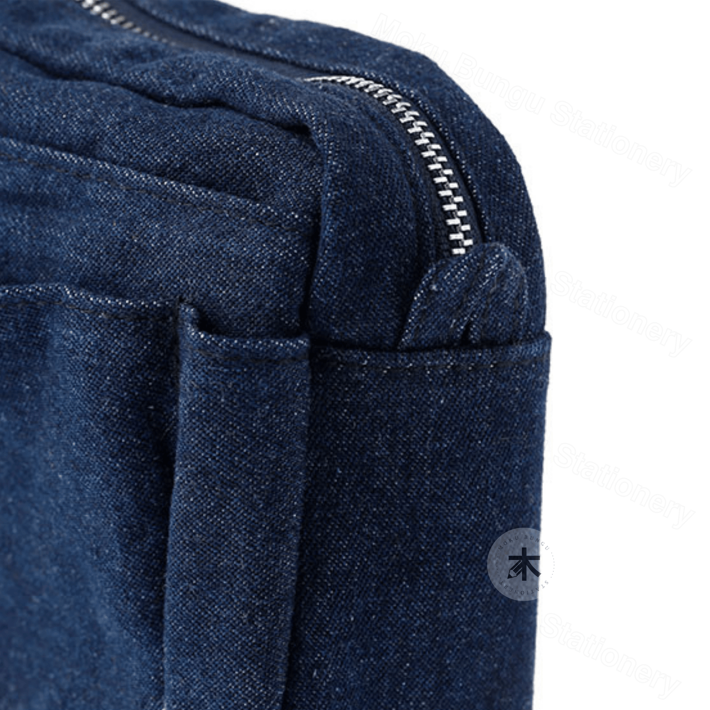 Delfonics - Utility Pouch - Inner Carrying Bag (M) - Dark Blue Denim x Orange