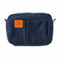 Delfonics - Utility Pouch - Inner Carrying Bag (S) - Dark Blue Denim x Orange