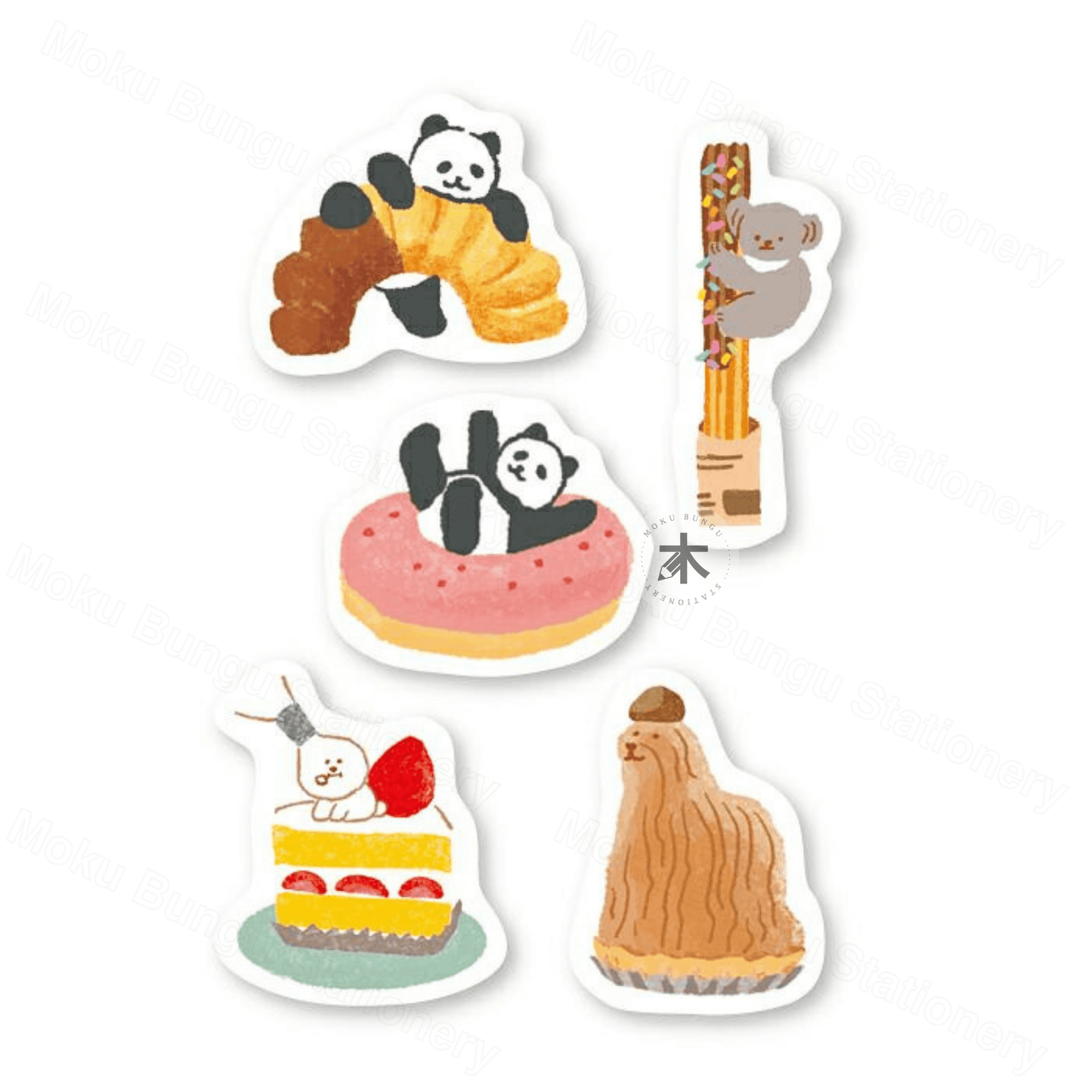 Furukawa Shiko - Washi Flake Stickers - Animal Sweets Studio Series - Western Sweets