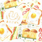 Furukawa Shiko - Washi Flake Stickers - Bread Town Series - Asagopan (Toast)