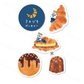 Furukawa Shiko - Washi Flake Stickers - Bread Town Series - Mikazuki Bakery (Croissant)