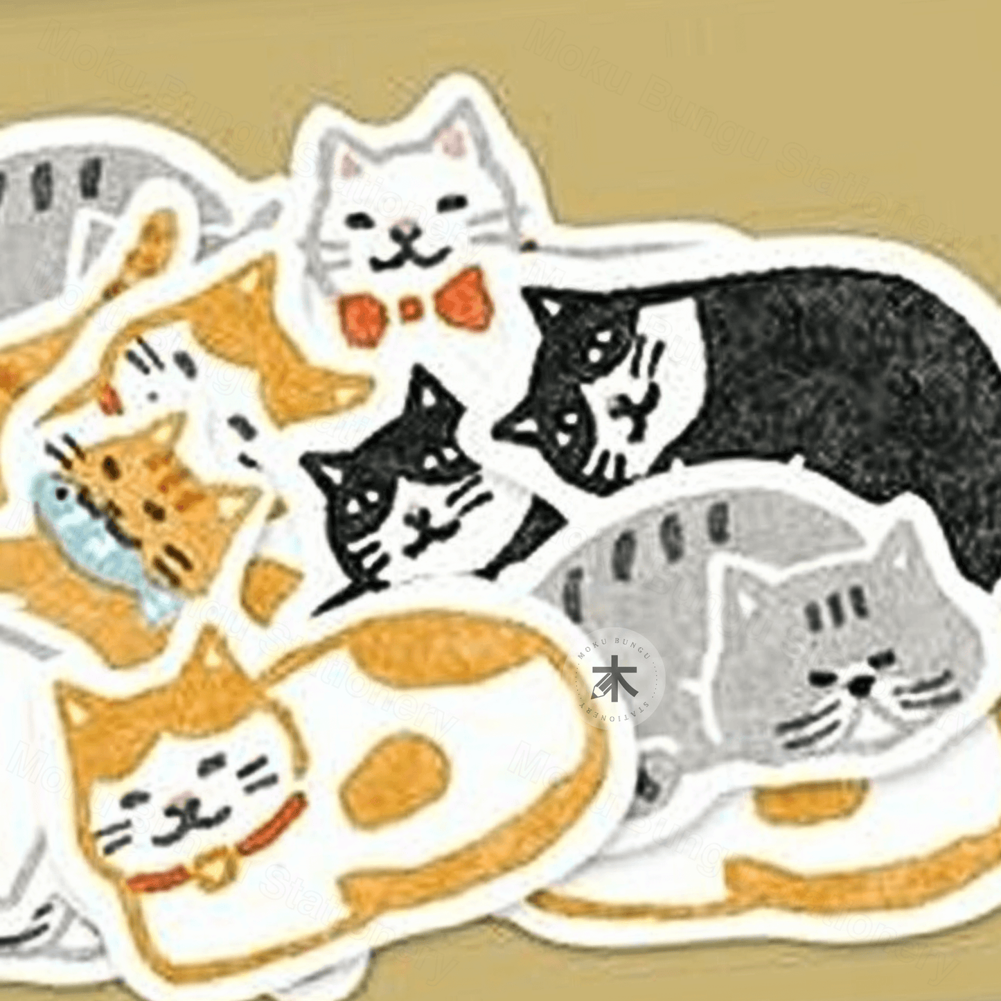 Furukawa Shiko - Washi Flake Stickers - Pochitto Series - Cat