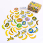 Greeting Life - Hako Seal - Mini Box of Flake Stickers - Banana