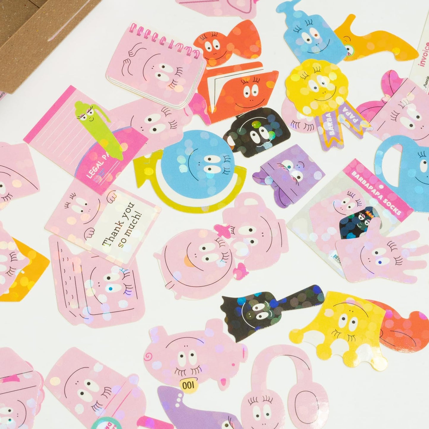 Greeting Life - Hako Seal - Mini Box of Flake Stickers - Barbapapa