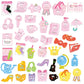 Greeting Life - Hako Seal - Mini Box of Flake Stickers - Barbapapa