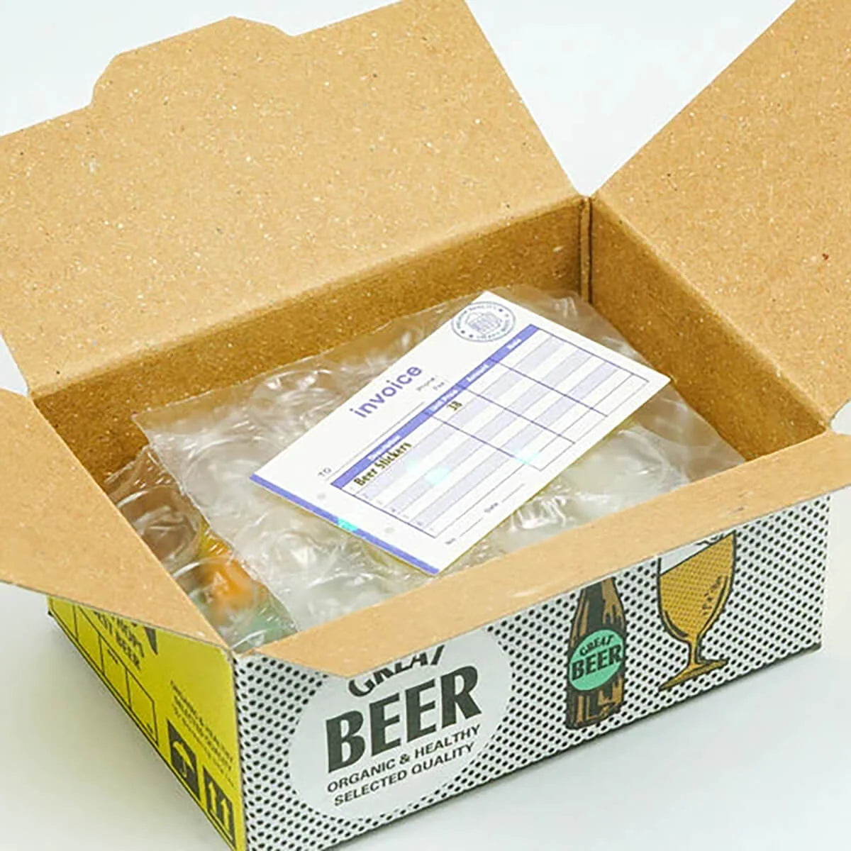 Greeting Life - Hako Seal - Mini Box of Flake Stickers - Beer