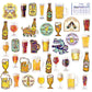 Greeting Life - Hako Seal - Mini Box of Flake Stickers - Beer