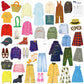 Greeting Life - Hako Seal - Mini Box of Flake Stickers - Fashion
