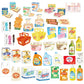 Greeting Life - Hako Seal - Mini Box of Flake Stickers - Grocery