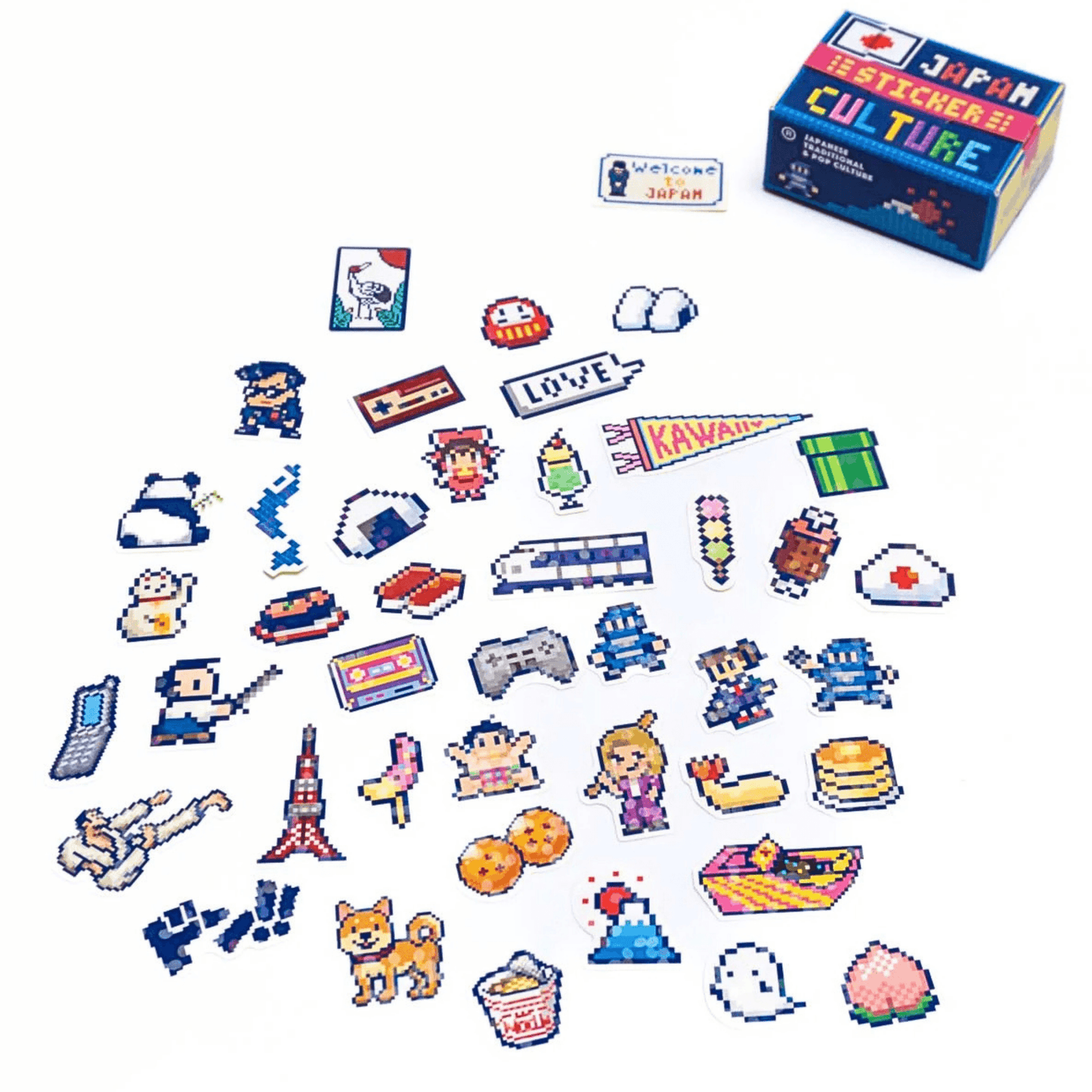 Greeting Life - Hako Seal - Mini Box of Flake Stickers - Japan