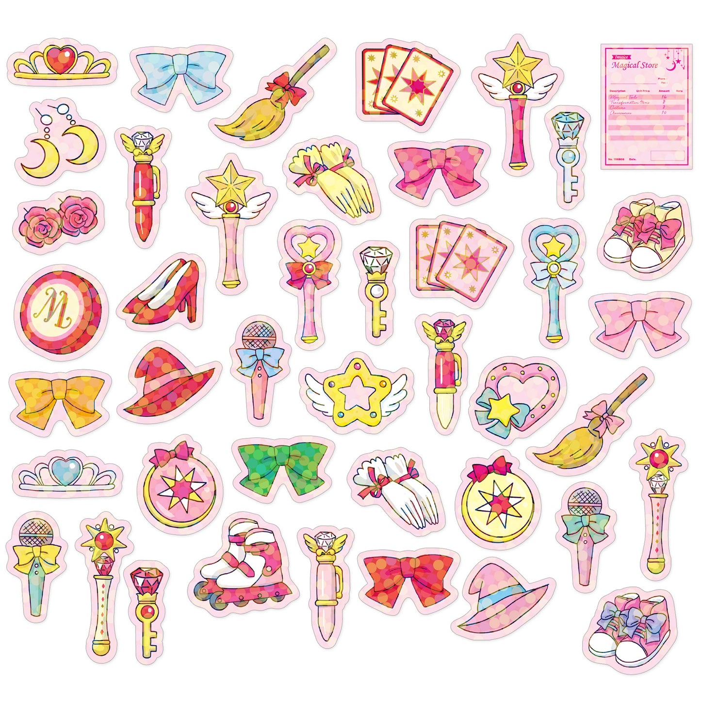 Greeting Life - Hako Seal - Mini Box of Flake Stickers - Magical Girl
