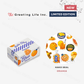 Greeting Life - Hako Seal - Mini Box of Flake Stickers - Orange