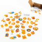 Greeting Life - Hako Seal - Mini Box of Flake Stickers - Orange