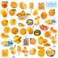 Greeting Life - Hako Seal - Mini Box of Flake Stickers - Orange