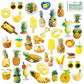 Greeting Life - Hako Seal - Mini Box of Flake Stickers - Pineapple