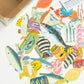 Greeting Life - Hako Seal - Mini Box of Flake Stickers - Seafood