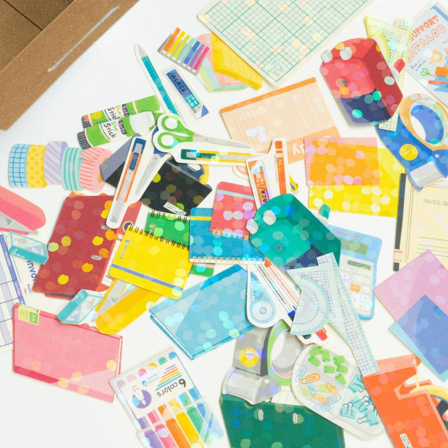 Greeting Life - Hako Seal - Mini Box of Flake Stickers - Stationery