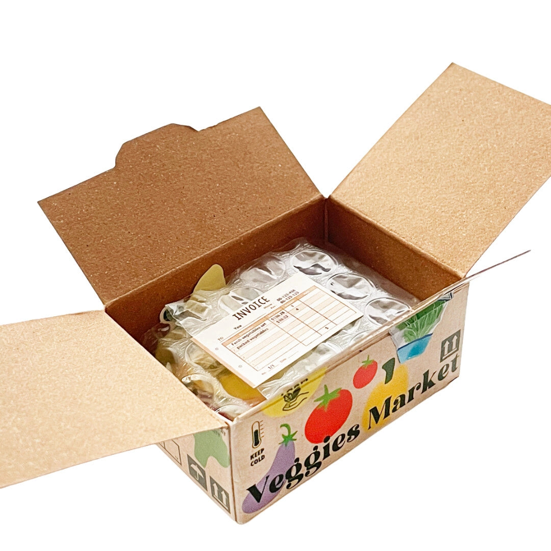 Greeting Life - Hako Seal - Mini Box of Flake Stickers - Vegetable