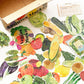 Greeting Life - Hako Seal - Mini Box of Flake Stickers - Vegetable