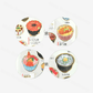 Kamio Japan - Visual Collection Series - Gold Foil Stickers - Rice Bowl Dishes