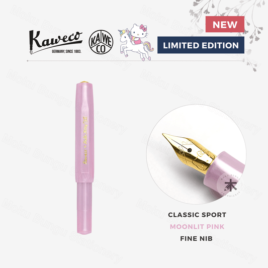 Kaweco x Hello Kitty - Limited Edition - Classic Sport Fountain Pen - Moonlit Pink - Fine Nib