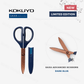 Kokuyo Saxa Advanced Scissors - Titanium Coating Blades - Dark Blue