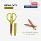 Kokuyo Saxa Advanced Scissors - Titanium Coating Blades - Yellow Green
