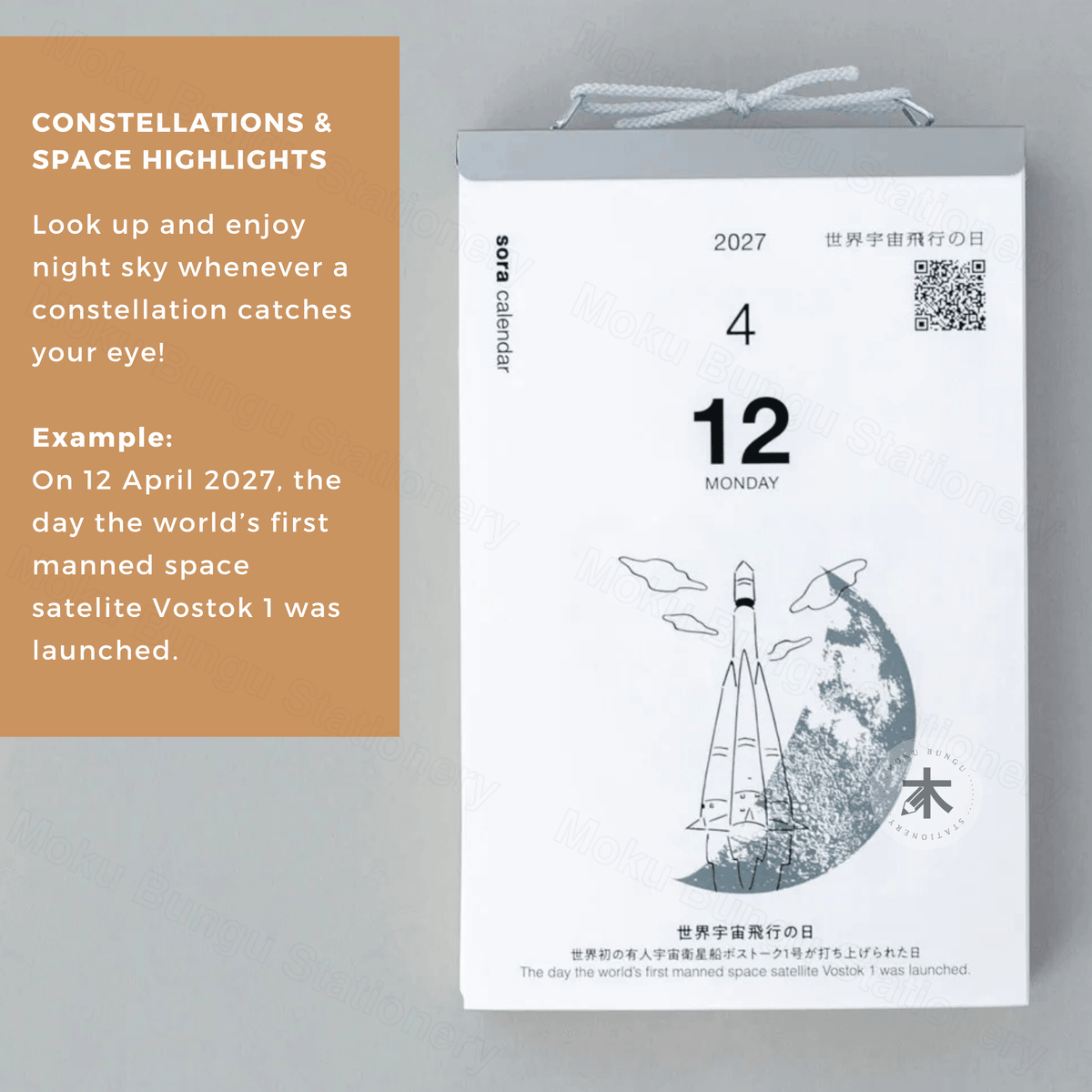 Koyomi Seikatsu - Shinnippon Calendar - 2027 Sora Daily Moon Calendar - 365 Days