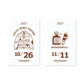 Koyomi Seikatsu - Shinnippon Calendar x Eric Small Things - 2027 Mini Rectangle Daily Calendar - 365 Day