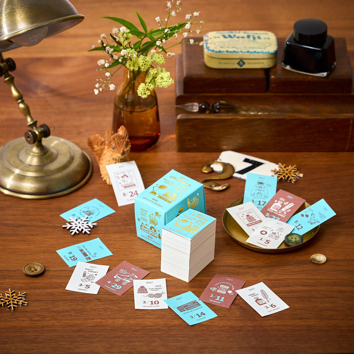 Koyomi Seikatsu - Shinnippon Calendar x Eric Small Things - 2027 Mini Rectangle Daily Calendar - 365 Day