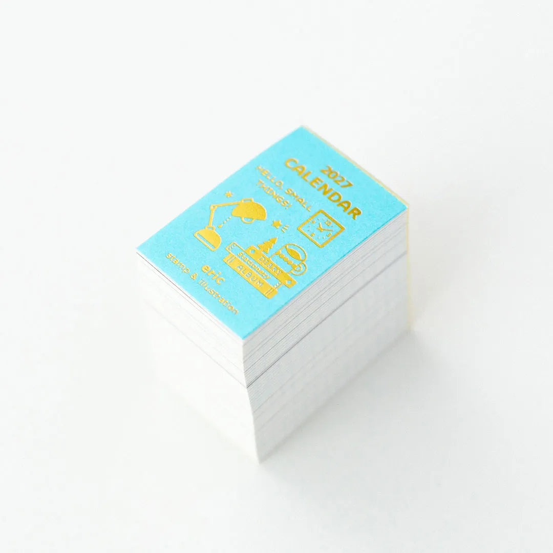 Koyomi Seikatsu - Shinnippon Calendar x Eric Small Things - 2027 Mini Rectangle Daily Calendar - 365 Day
