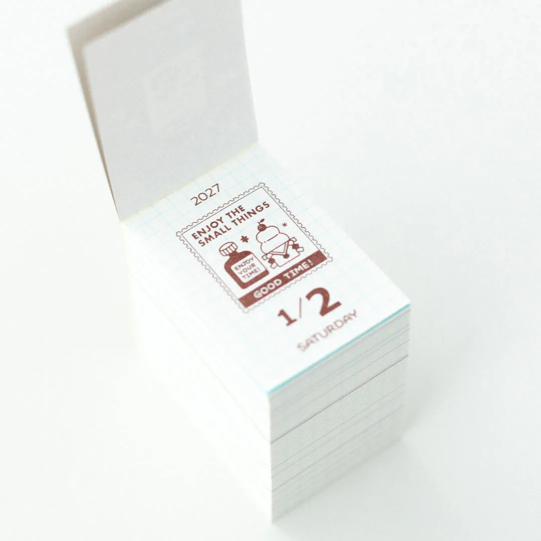 Koyomi Seikatsu - Shinnippon Calendar x Eric Small Things - 2027 Mini Rectangle Daily Calendar - 365 Day