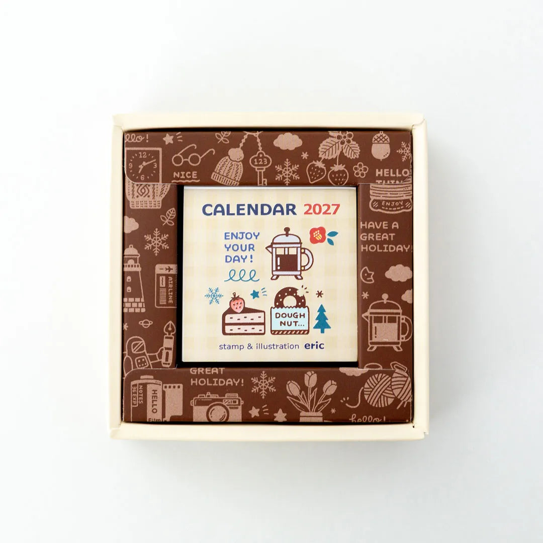 Koyomi Seikatsu - Shinnippon Calendar x Eric Small Things - 2027 Mini Square Daily Calendar - 365 Days