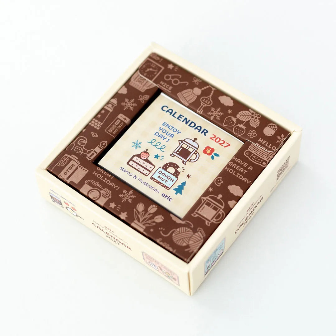 Koyomi Seikatsu - Shinnippon Calendar x Eric Small Things - 2027 Mini Square Daily Calendar - 365 Days