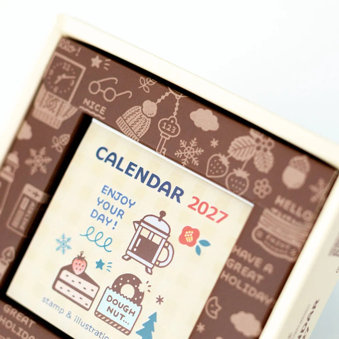 Koyomi Seikatsu - Shinnippon Calendar x Eric Small Things - 2027 Mini Square Daily Calendar - 365 Days