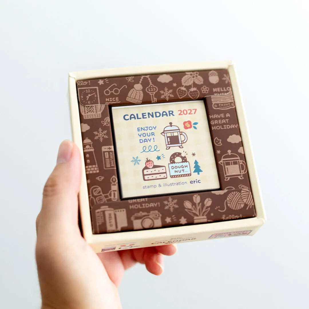 Koyomi Seikatsu - Shinnippon Calendar x Eric Small Things - 2027 Mini Square Daily Calendar - 365 Days