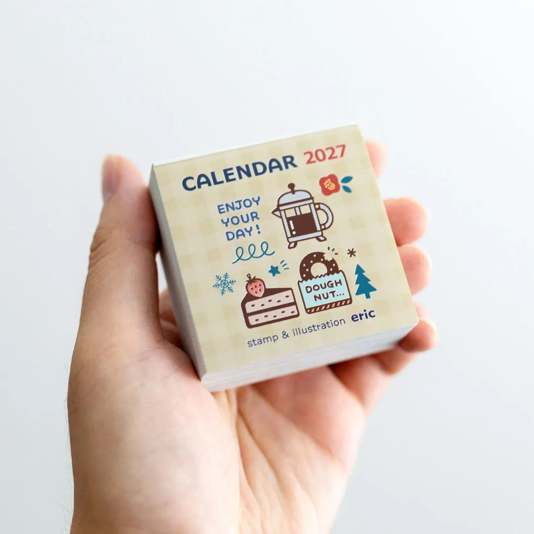 Koyomi Seikatsu - Shinnippon Calendar x Eric Small Things - 2027 Mini Square Daily Calendar - 365 Days