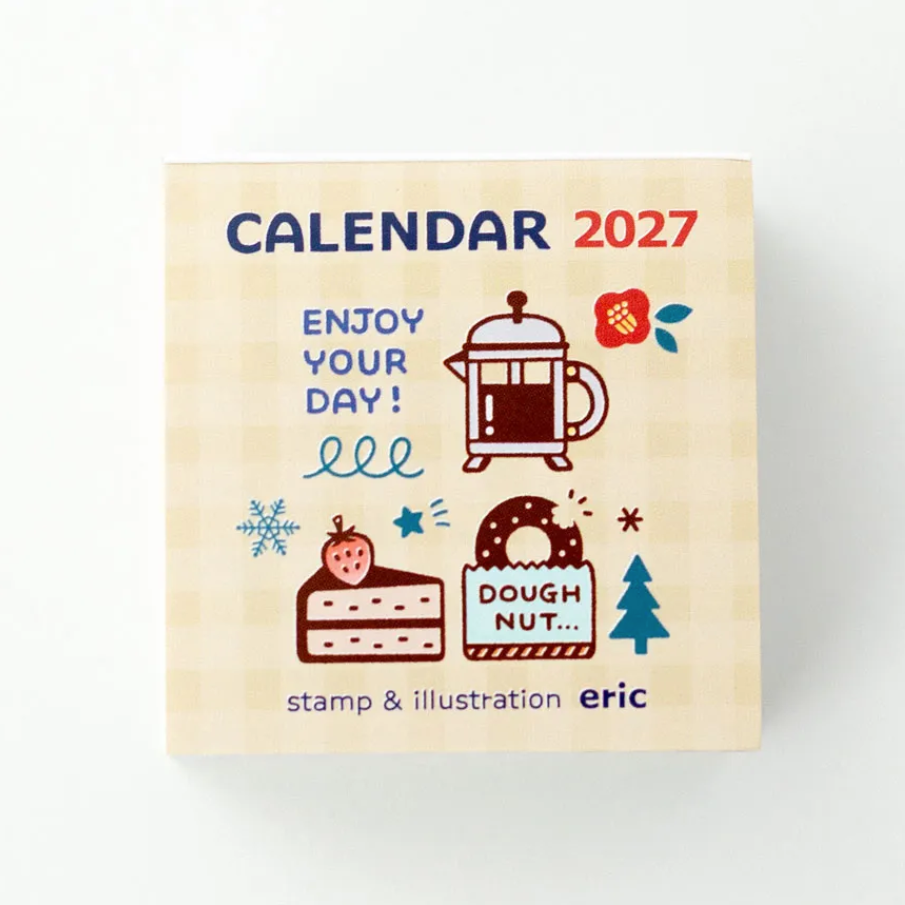 Koyomi Seikatsu - Shinnippon Calendar x Eric Small Things - 2027 Mini Square Daily Calendar - 365 Days