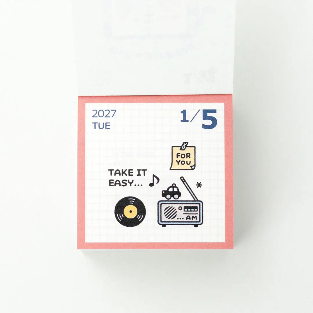 Koyomi Seikatsu - Shinnippon Calendar x Eric Small Things - 2027 Mini Square Daily Calendar - 365 Days