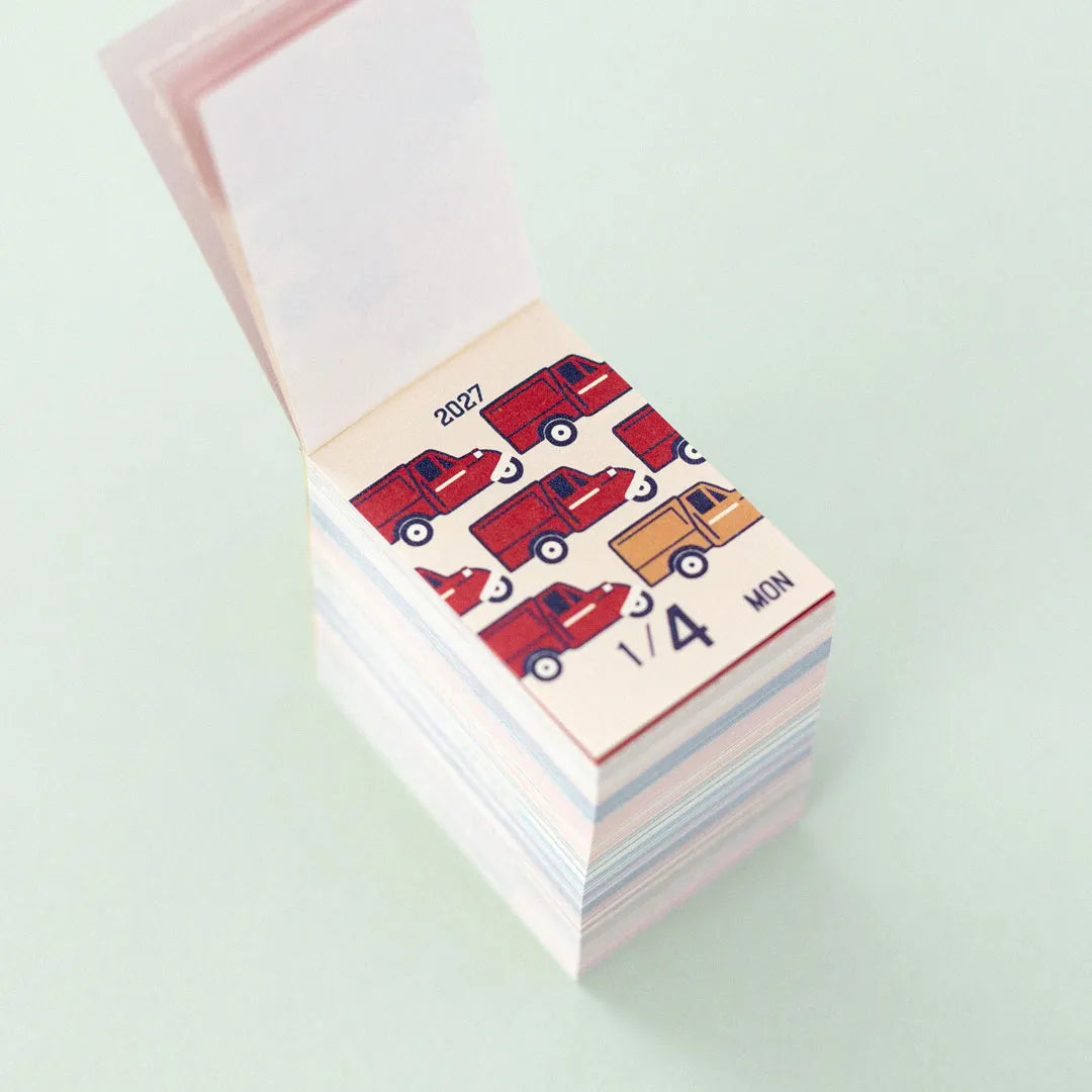 Koyomi Seikatsu - Shinnippon Calendar x Ob1toy - 2027 Mini Rectangle Daily Calendar - 365 Day
