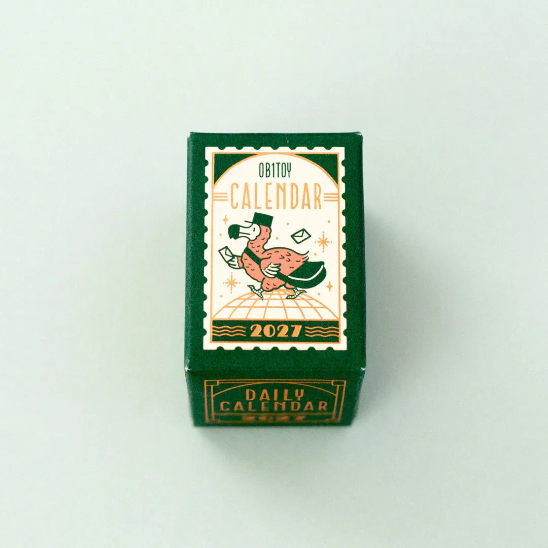 Koyomi Seikatsu - Shinnippon Calendar x Ob1toy - 2027 Mini Rectangle Daily Calendar - 365 Day