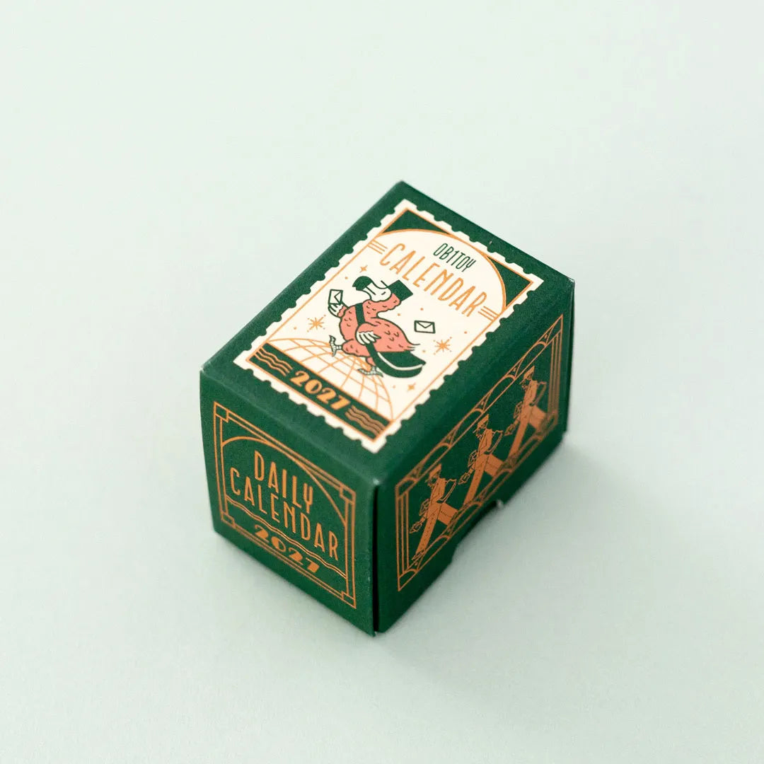 Koyomi Seikatsu - Shinnippon Calendar x Ob1toy - 2027 Mini Rectangle Daily Calendar - 365 Day