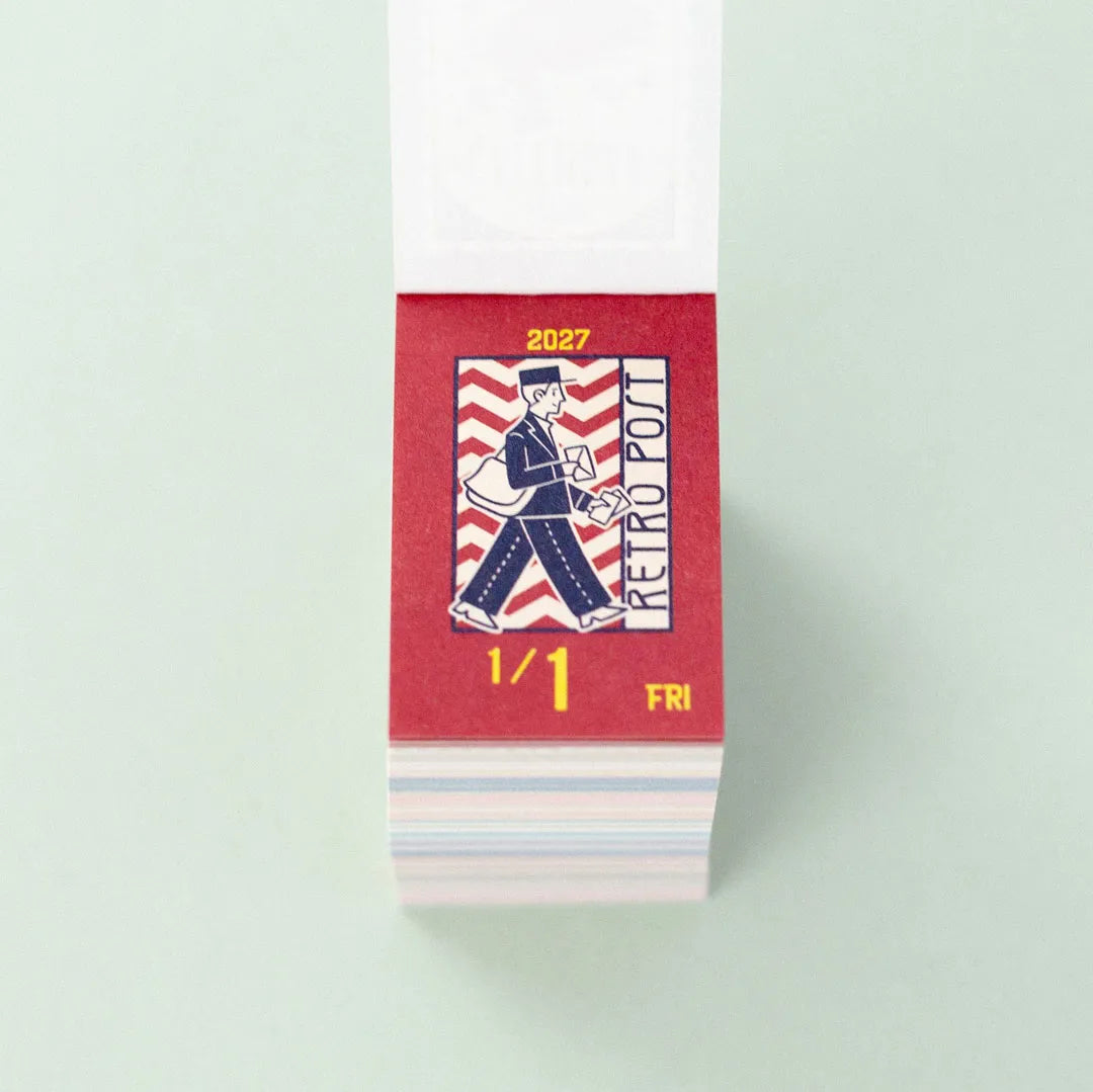 Koyomi Seikatsu - Shinnippon Calendar x Ob1toy - 2027 Mini Rectangle Daily Calendar - 365 Day