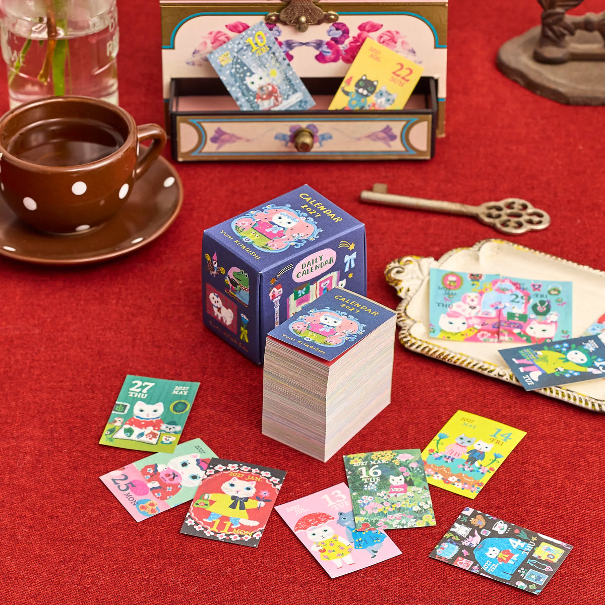 Koyomi Seikatsu - Shinnippon Calendar x Yumi Kitagishi - 2027 Mini Rectangle Daily Calendar - 365 Day