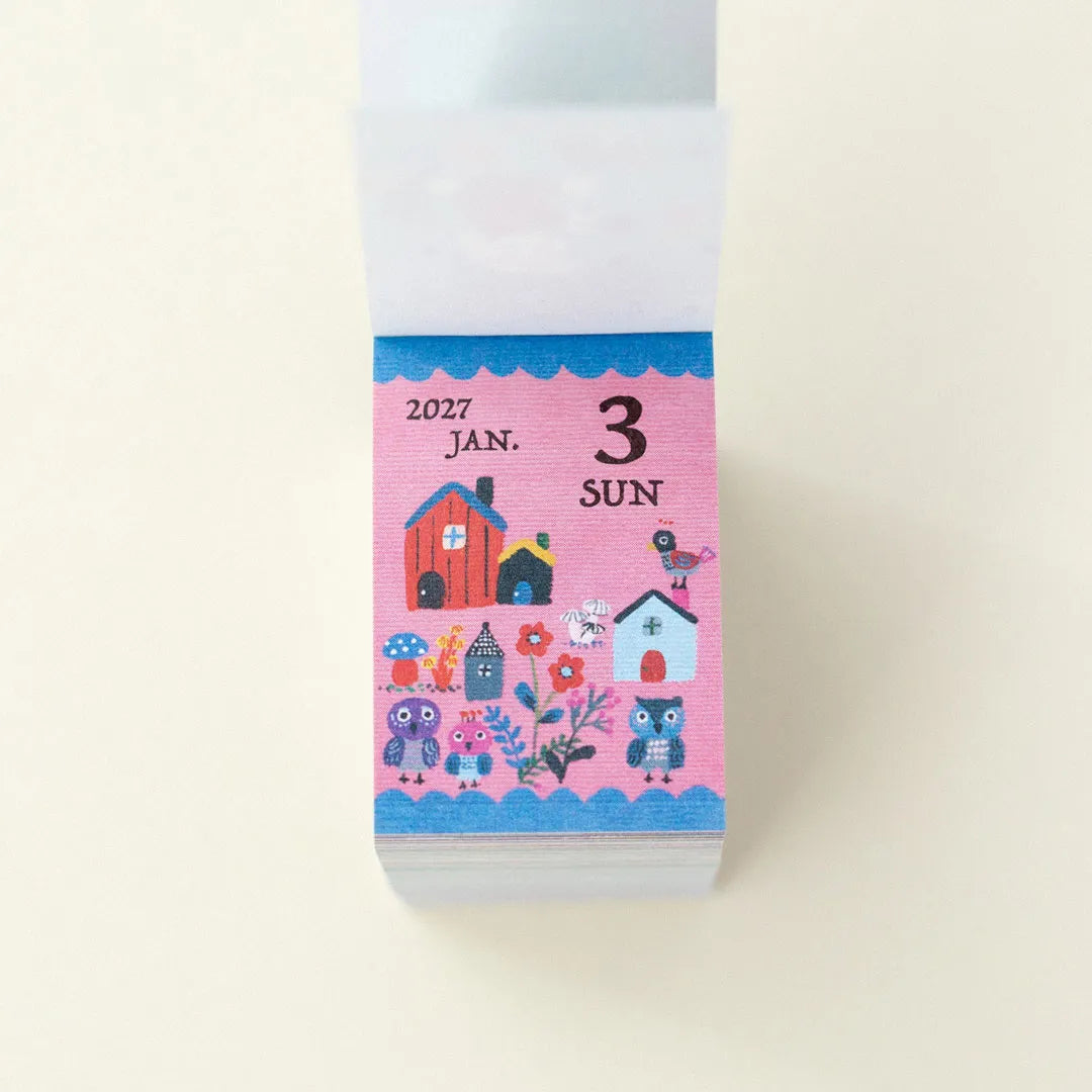 Koyomi Seikatsu - Shinnippon Calendar x Yumi Kitagishi - 2027 Mini Rectangle Daily Calendar - 365 Day