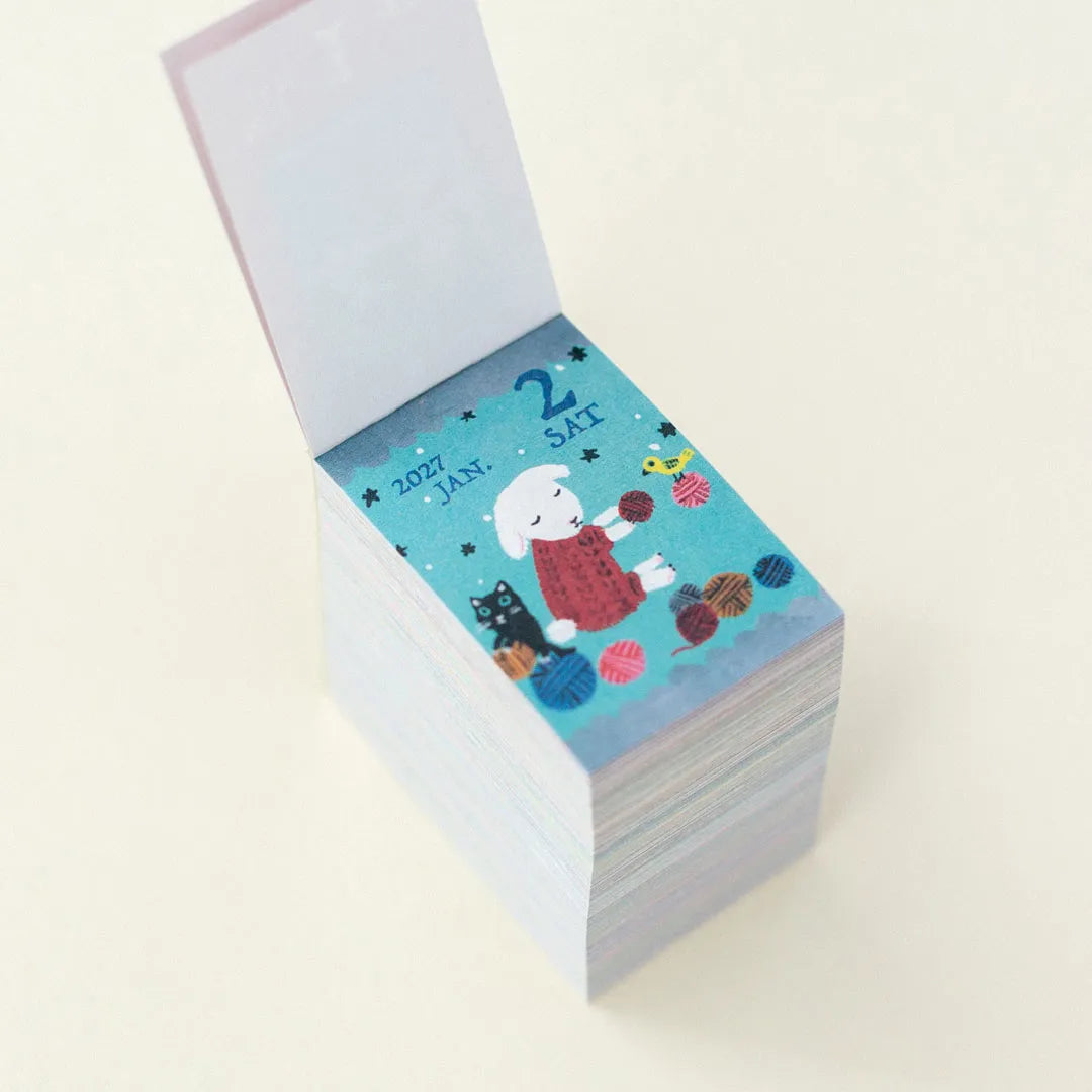 Koyomi Seikatsu - Shinnippon Calendar x Yumi Kitagishi - 2027 Mini Rectangle Daily Calendar - 365 Day