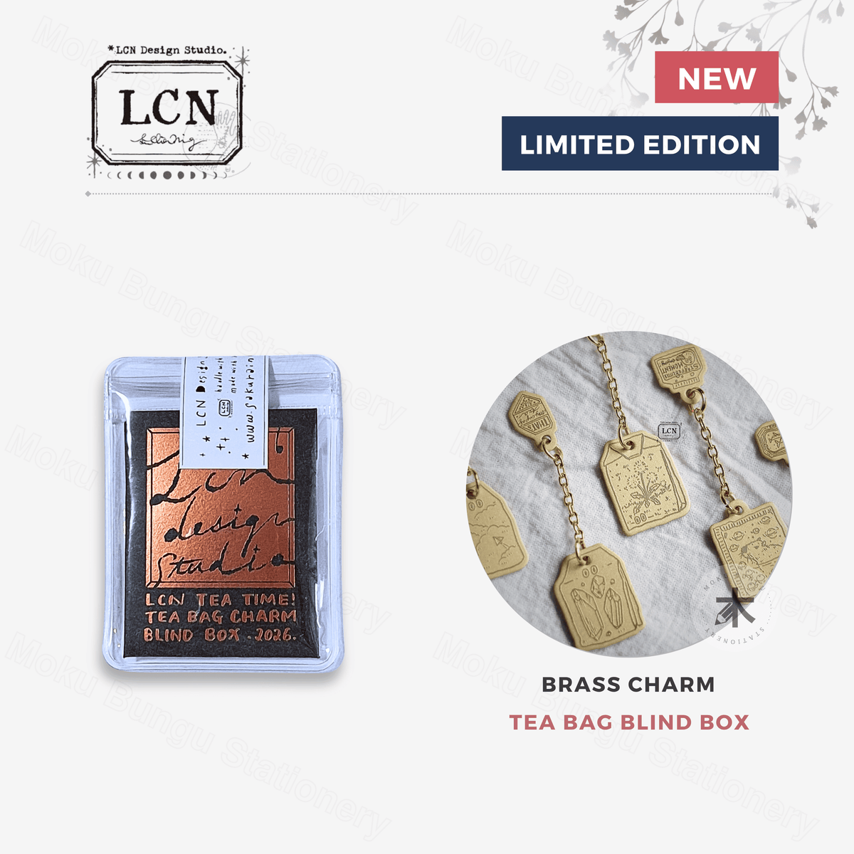 LCN Design Studio - Brass Charm Blind Box - Tea Bag