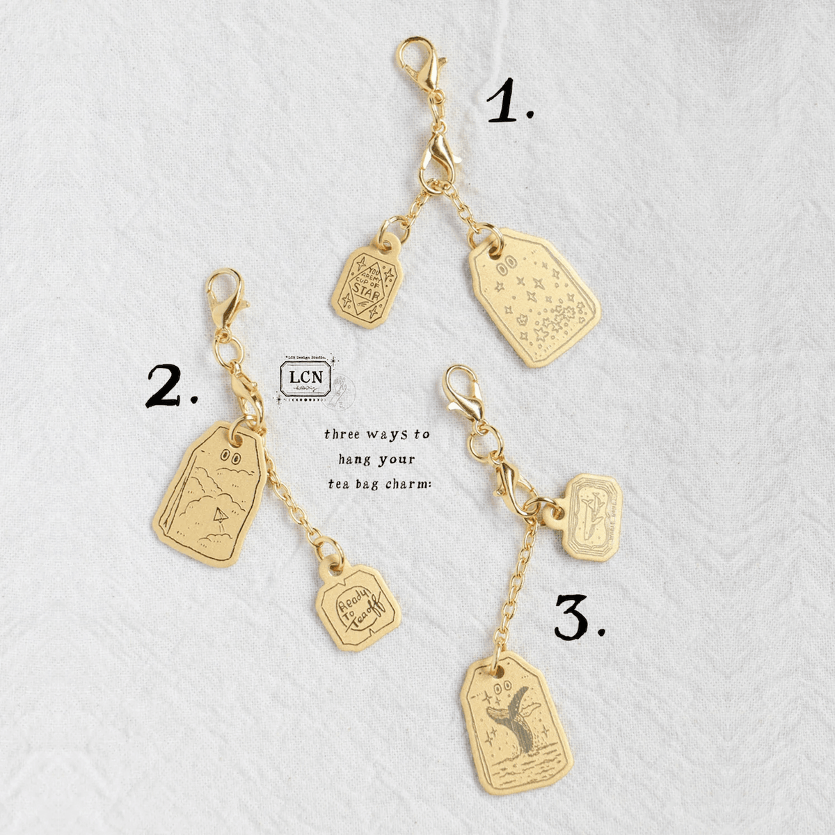 LCN Design Studio - Brass Charm Blind Box - Tea Bag