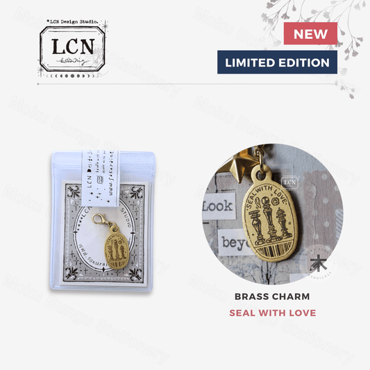 LCN Design Studio - Brass Charm - Seal with Love